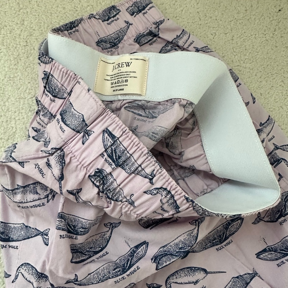 J. Crew Light Pink Whale Patterned Shorts